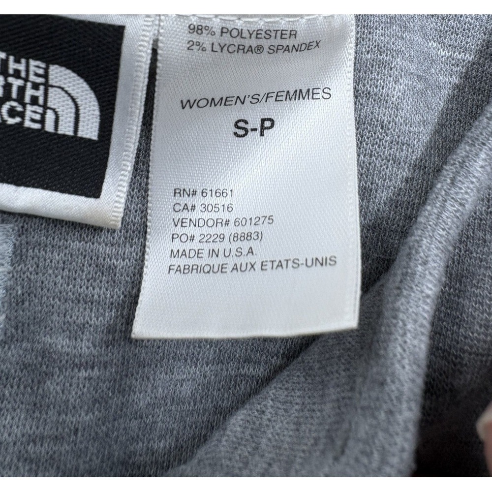 North Face Womens S Gray Long Sleeve Split Neck Fleece Knit Henley USA Made Vtg - Picture 3 of 11